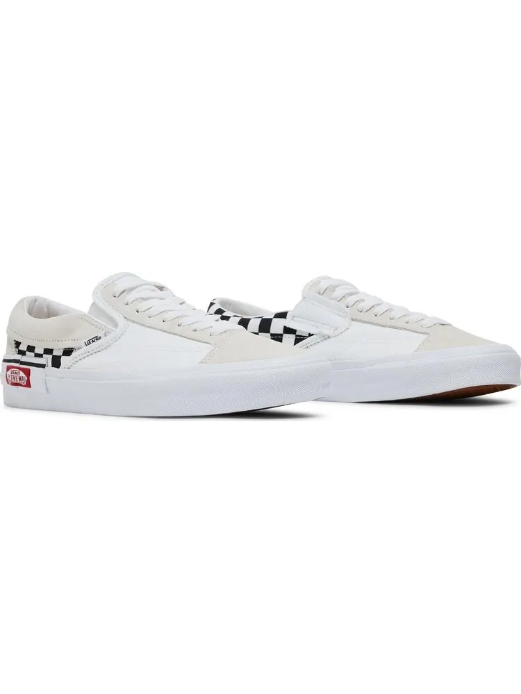 Кеды Vans Slip-On CAP White Black Checkerboard — изображение 8 из 8, белый