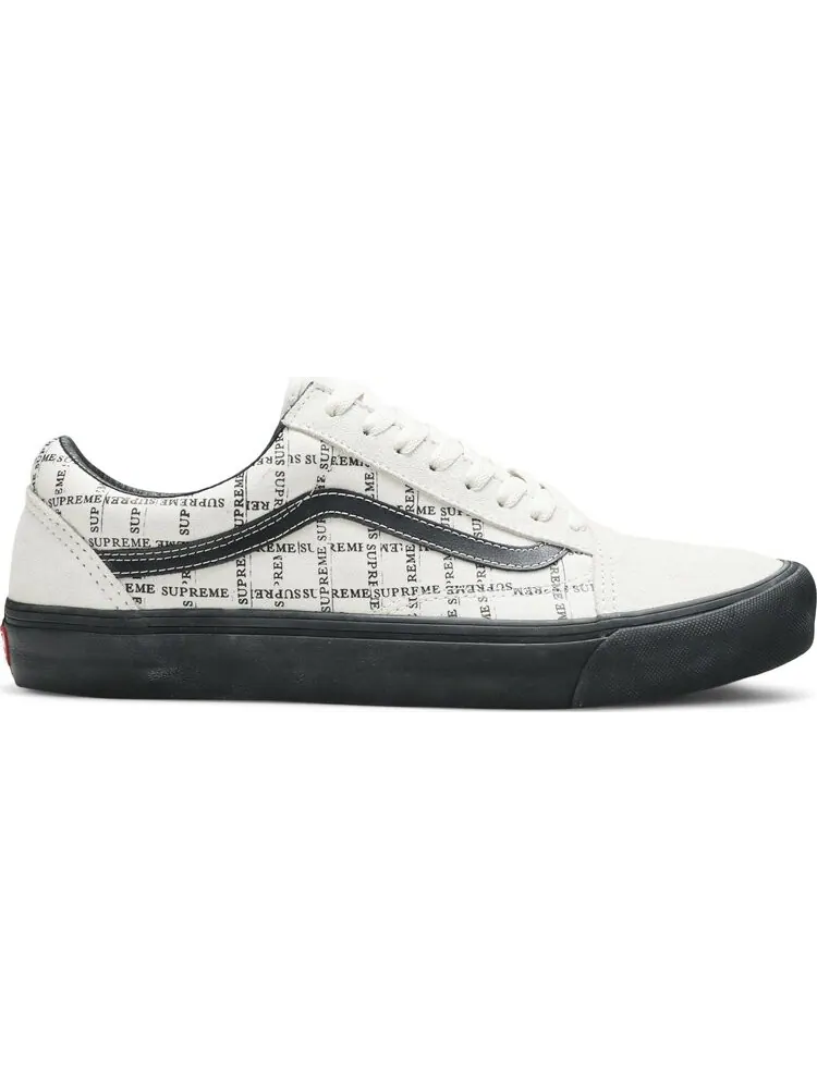 Кеды Vans Supreme x Old Skool Pro Logo Pattern - White — изображение 1 из 8, белый