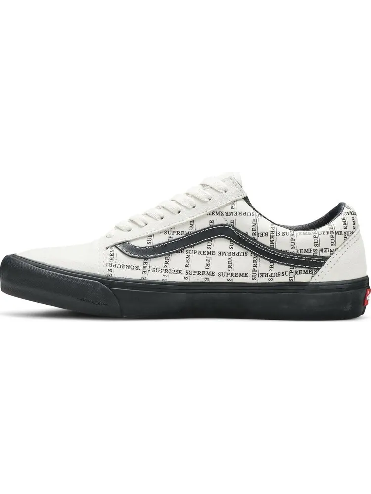 Кеды Vans Supreme x Old Skool Pro Logo Pattern - White — изображение 3 из 8, белый