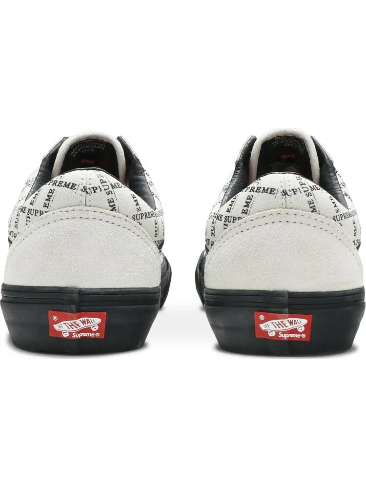 Кеды Vans Supreme x Old Skool Pro Logo Pattern - White — изображение 6 из 8, белый