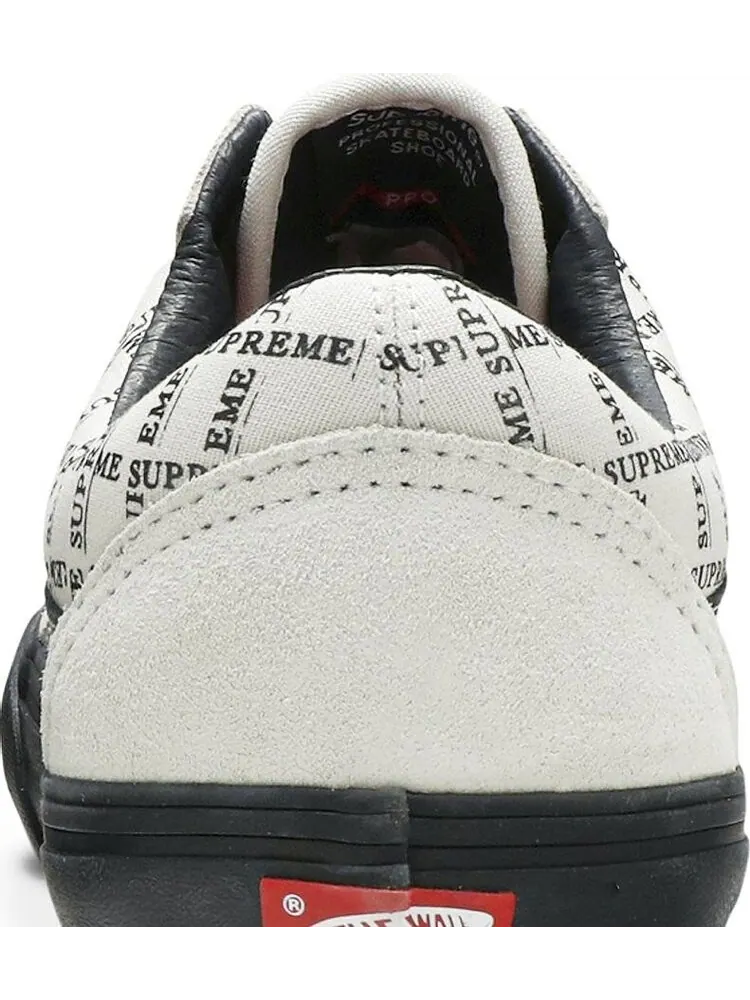 Кеды Vans Supreme x Old Skool Pro Logo Pattern - White — изображение 7 из 8, белый