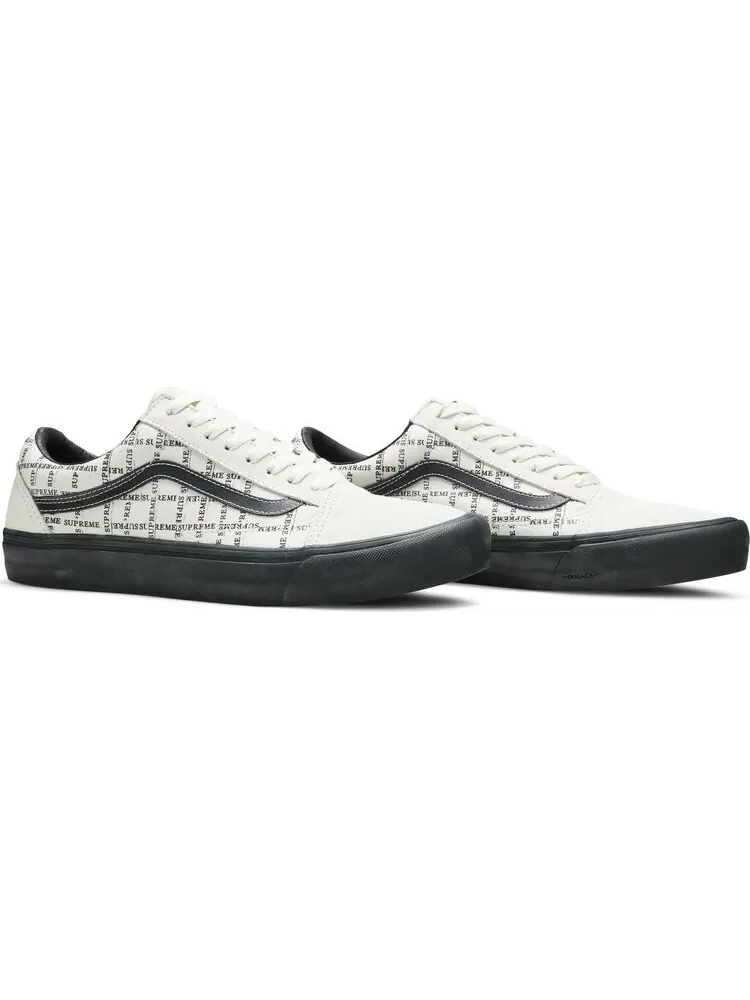 Кеды Vans Supreme x Old Skool Pro Logo Pattern - White — изображение 8 из 8, белый
