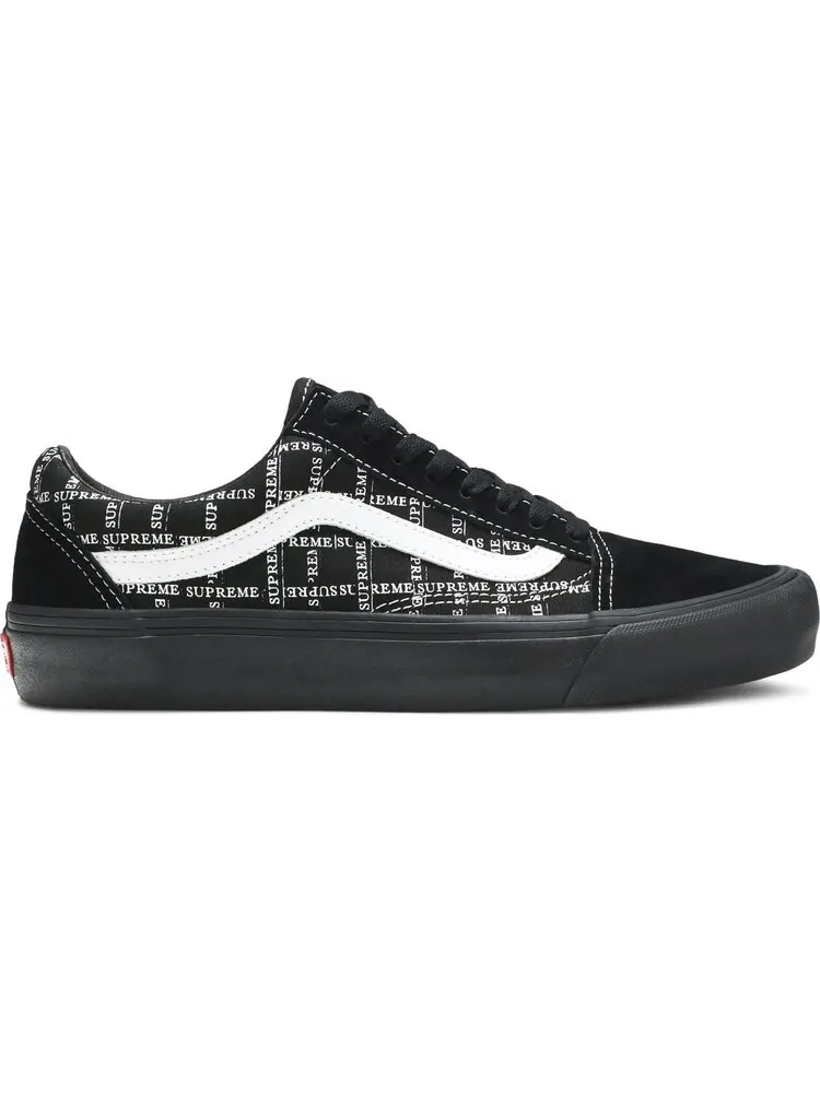 Кеды Vans Supreme x Old Skool Pro Logo Pattern - Black — изображение 1 из 8, черный