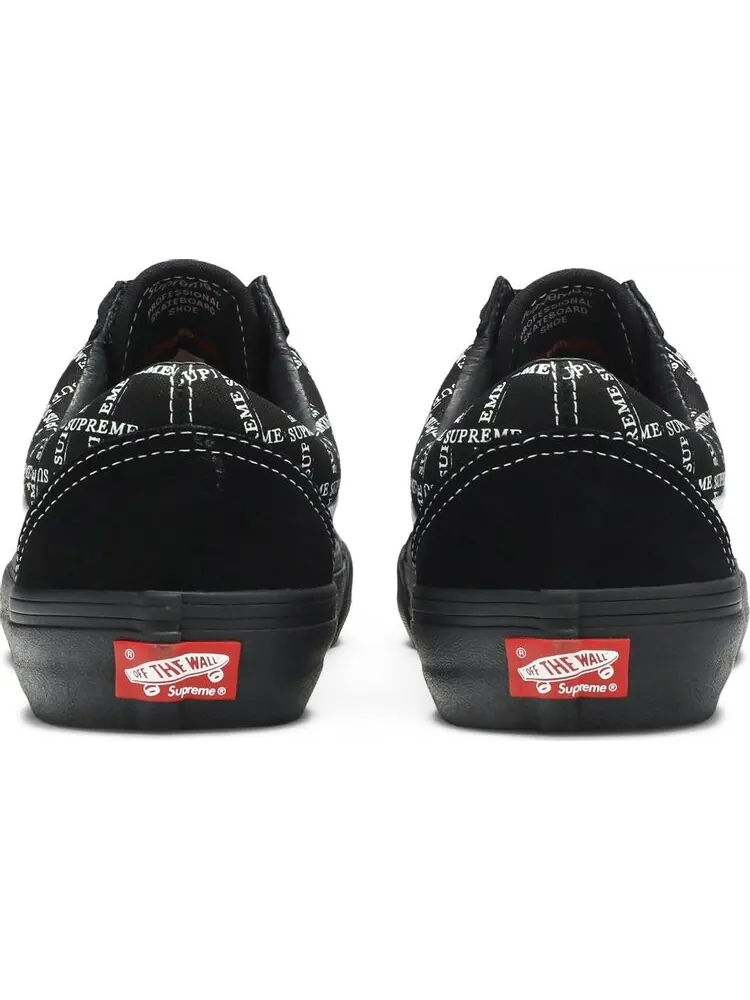 Кеды Vans Supreme x Old Skool Pro Logo Pattern - Black — изображение 6 из 8, черный