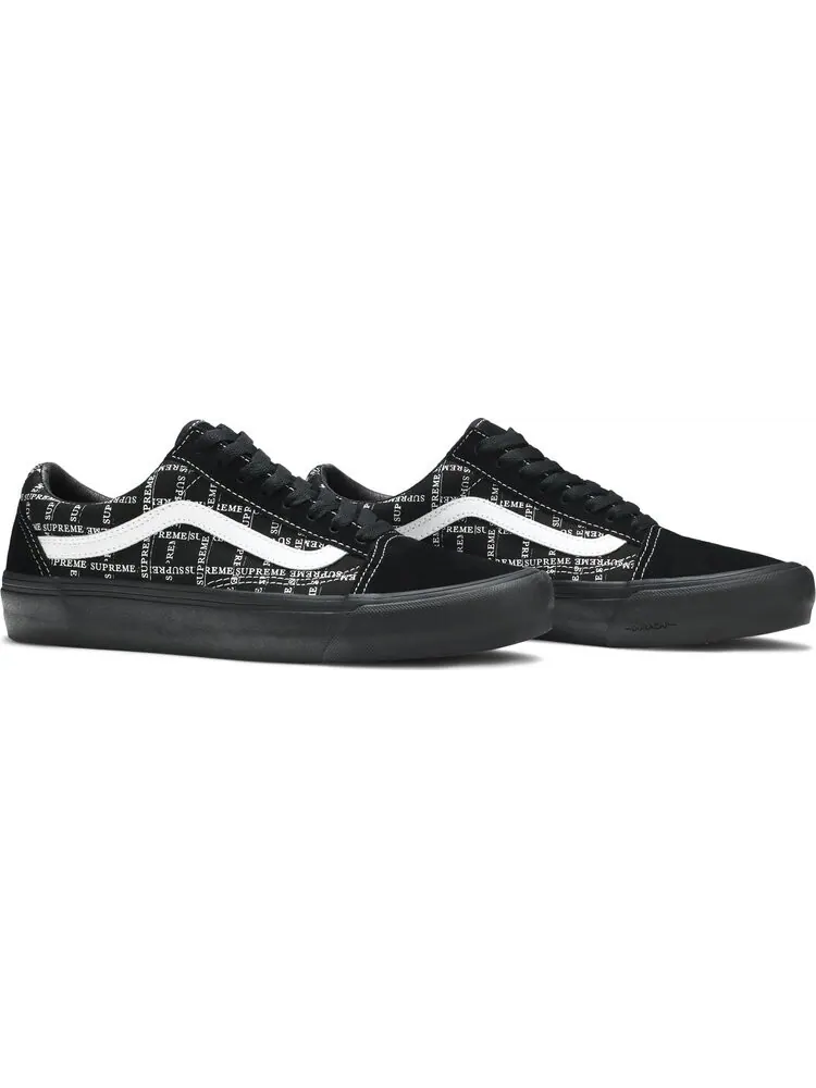 Кеды Vans Supreme x Old Skool Pro Logo Pattern - Black — изображение 8 из 8, черный