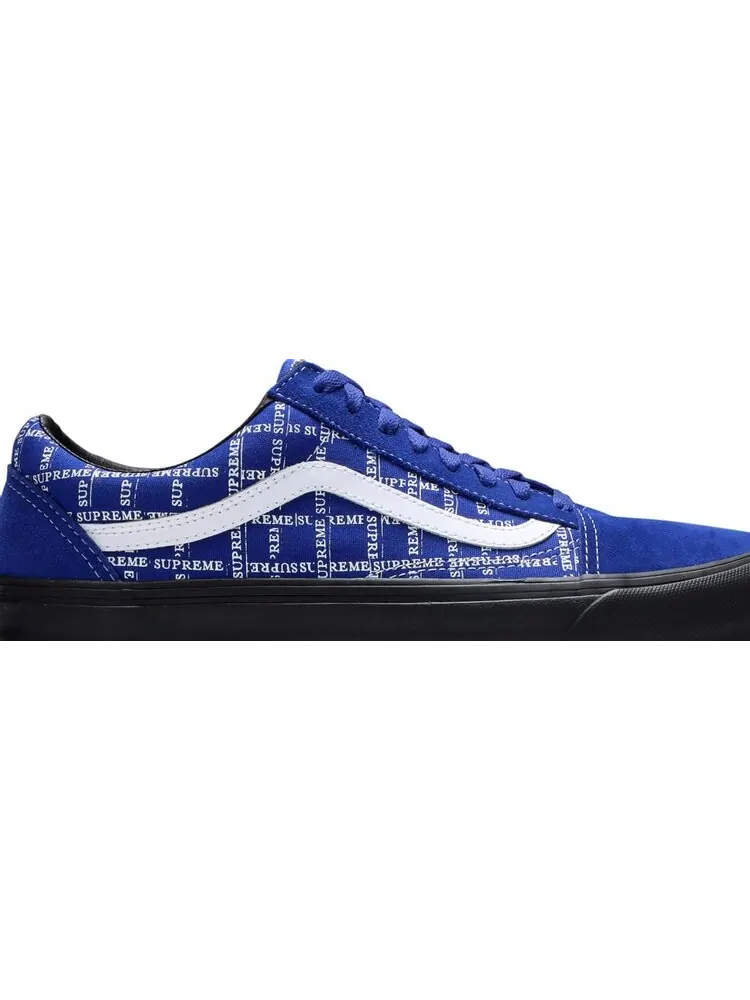 Кеды Vans Supreme x Old Skool Pro Logo Pattern - Royal — изображение 2 из 8, синий