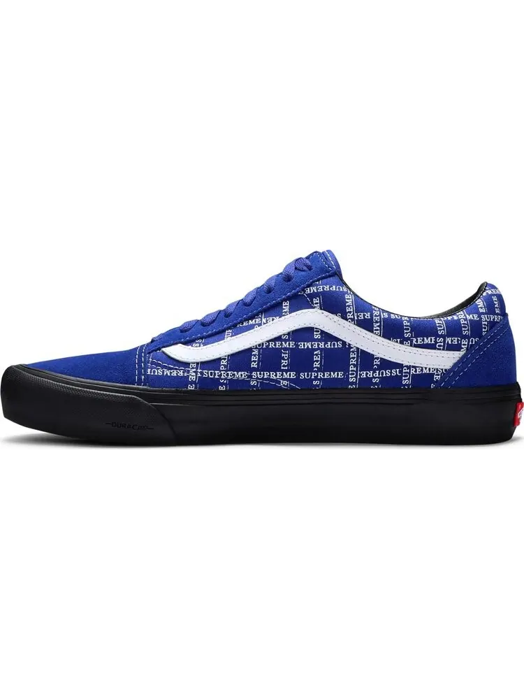 Кеды Vans Supreme x Old Skool Pro Logo Pattern - Royal — изображение 3 из 8, синий