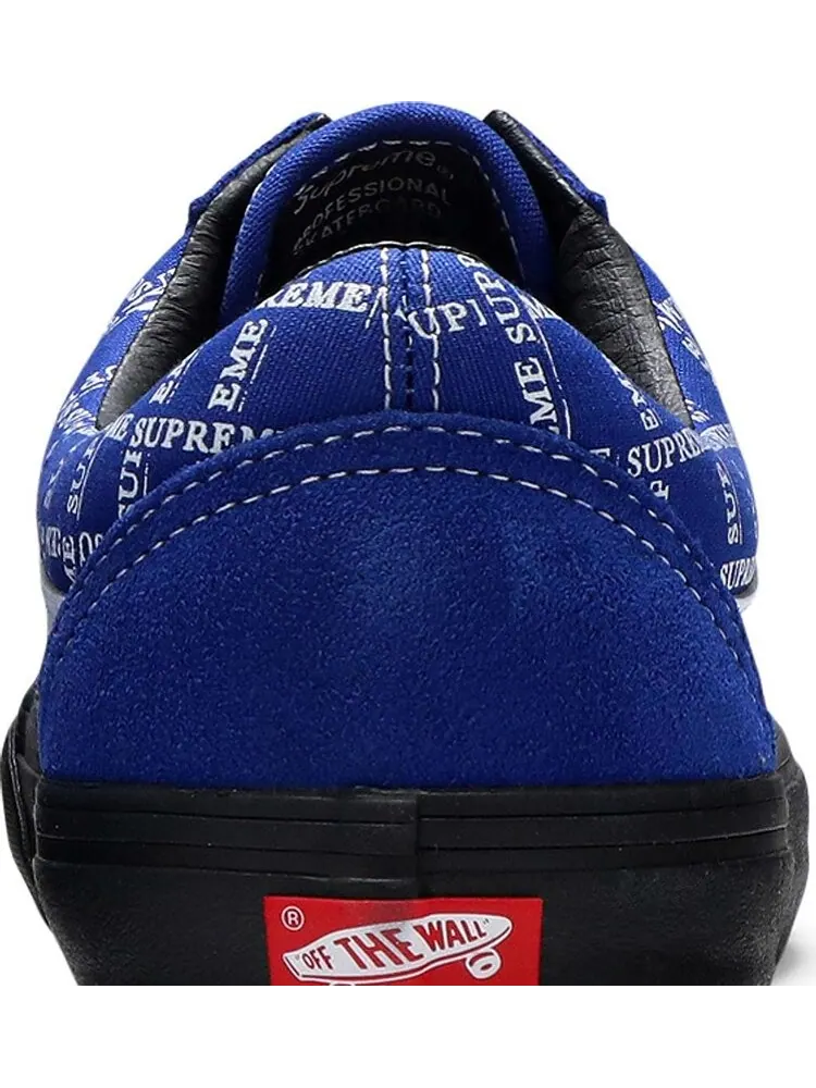 Кеды Vans Supreme x Old Skool Pro Logo Pattern - Royal — изображение 7 из 8, синий
