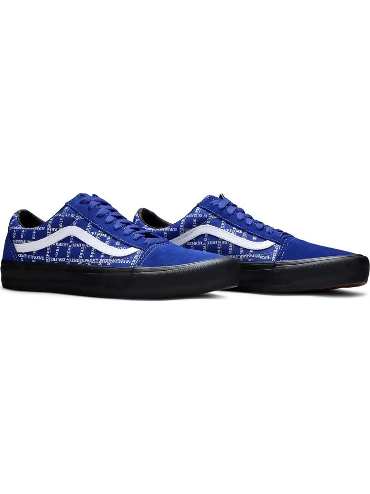 Кеды Vans Supreme x Old Skool Pro Logo Pattern - Royal — изображение 8 из 8, синий