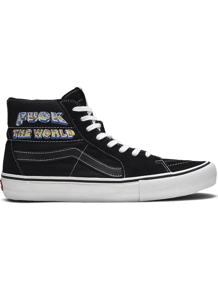 Кеды Vans Supreme x Sk8 Hi f*ck The World - Black — изображение 1 из 8, черный