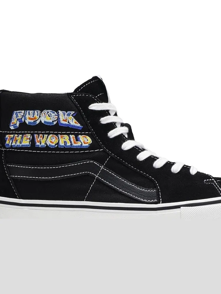 Кеды Vans Supreme x Sk8 Hi f*ck The World - Black — изображение 2 из 8, черный