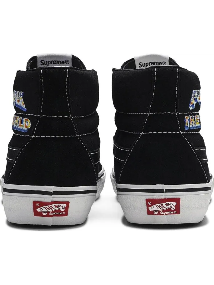 Кеды Vans Supreme x Sk8 Hi f*ck The World - Black — изображение 6 из 8, черный