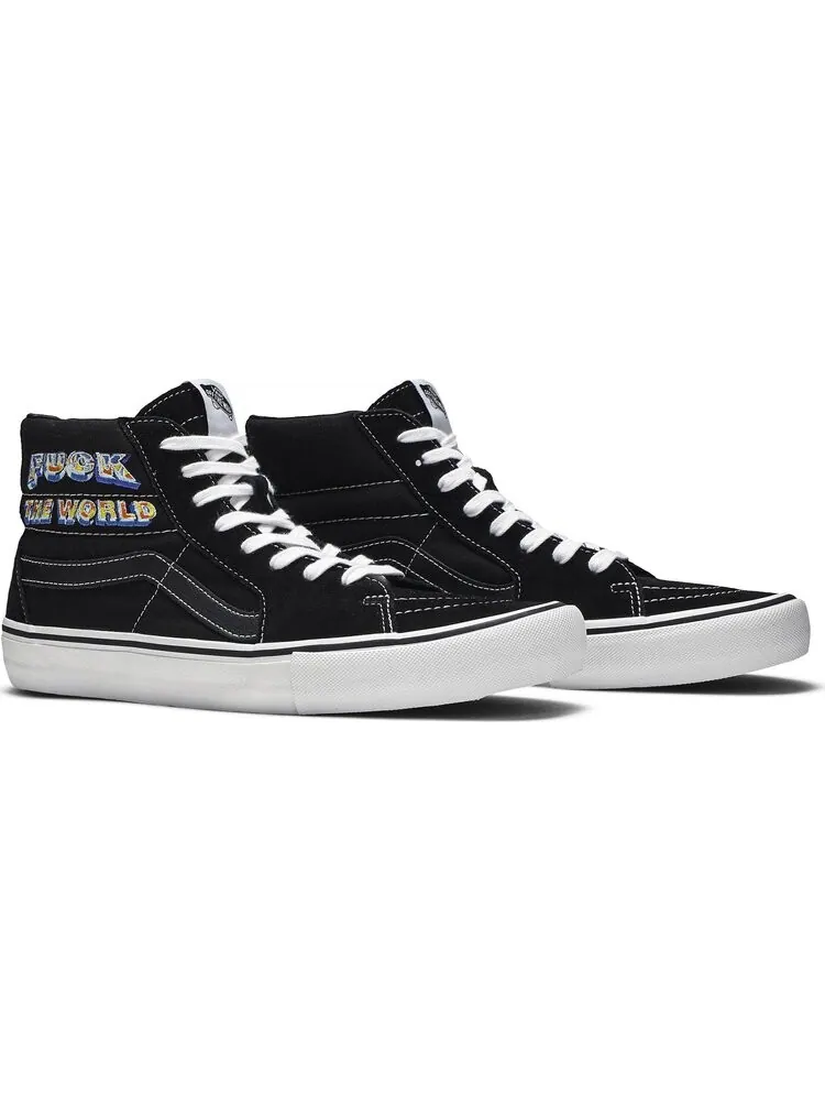 Кеды Vans Supreme x Sk8 Hi f*ck The World - Black — изображение 8 из 8, черный