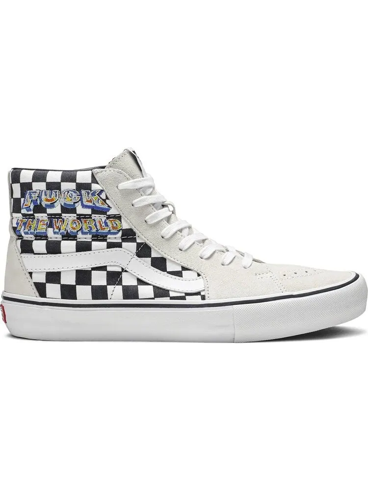 Кеды Vans Supreme x Sk8 Hi f*ck The World - White — изображение 1 из 8, белый