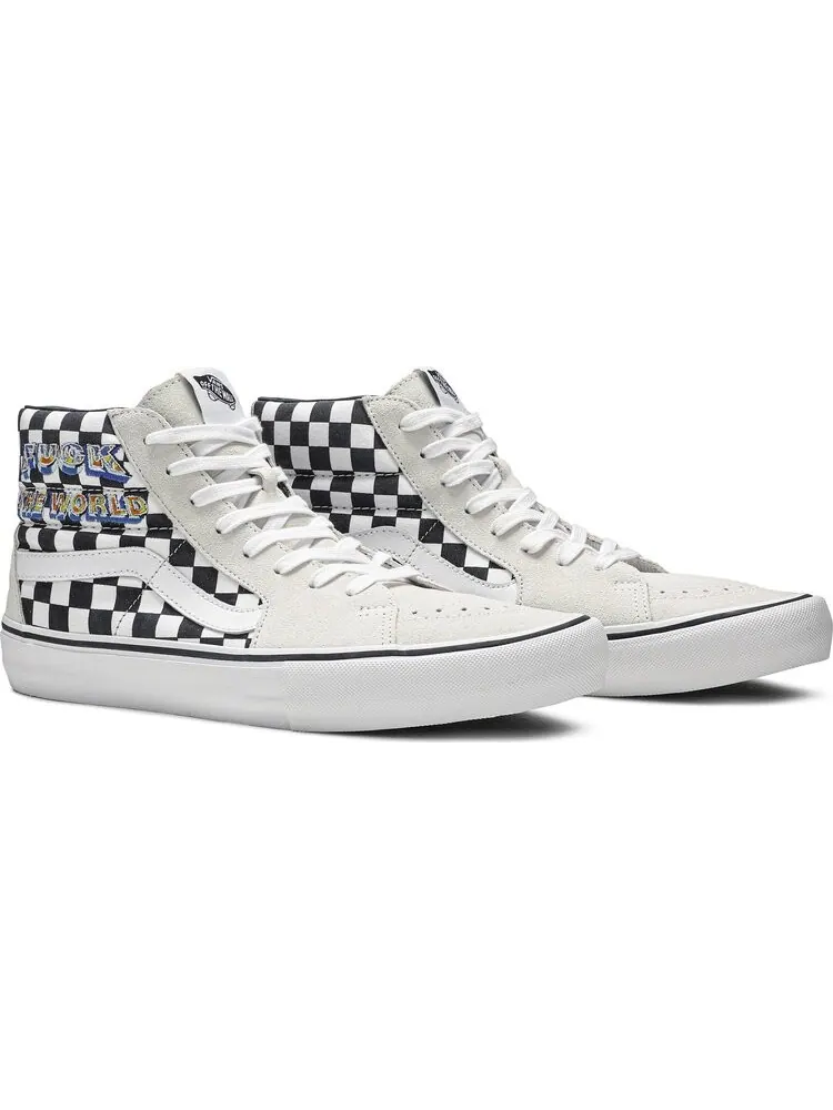 Кеды Vans Supreme x Sk8 Hi f*ck The World - White — изображение 8 из 8, белый