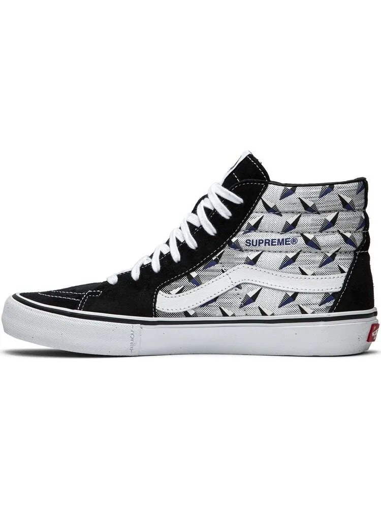 Кеды Vans Supreme x Sk8-Hi Pro Diamond Plate Black Grey — изображение 3 из 8, черный