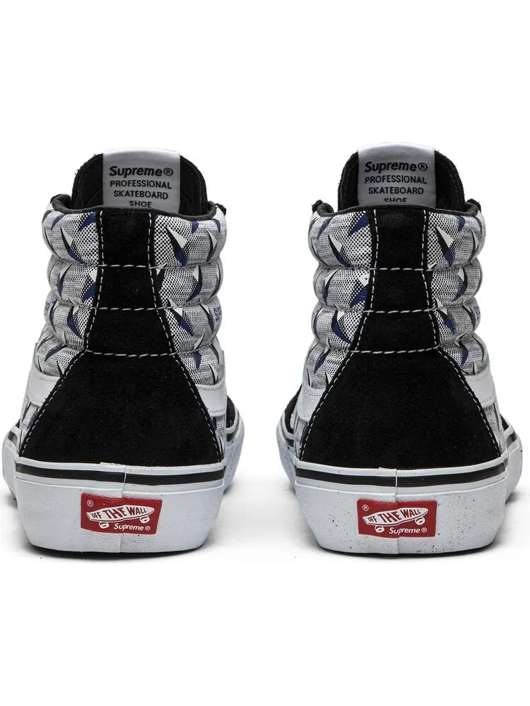 Кеды Vans Supreme x Sk8-Hi Pro Diamond Plate Black Grey — изображение 6 из 8, черный