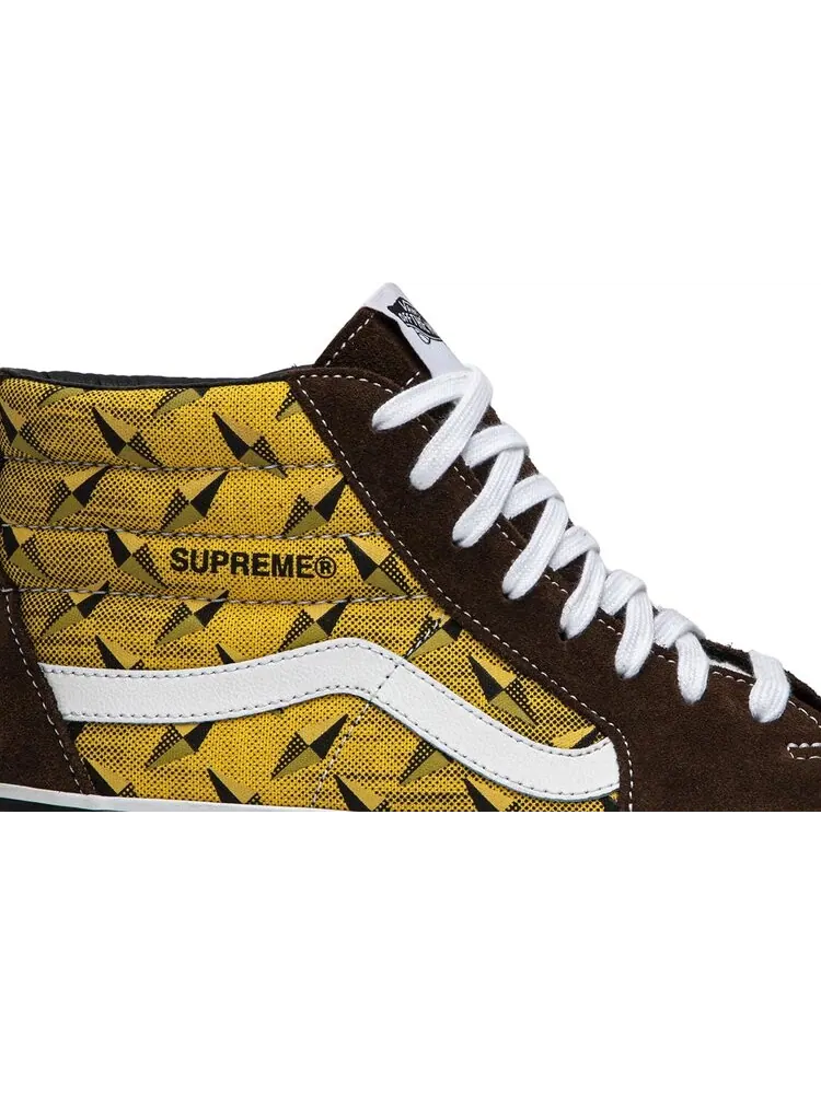 Кеды Vans Supreme x Sk8-Hi Pro Diamond Plate Brown — изображение 2 из 7, коричневый