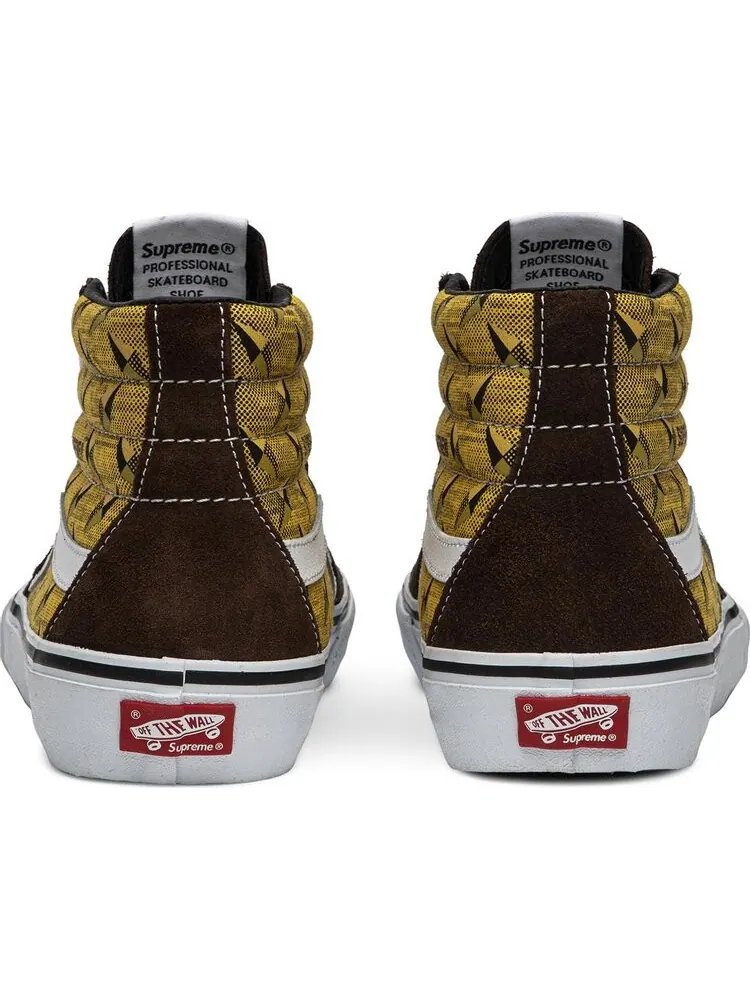 Кеды Vans Supreme x Sk8-Hi Pro Diamond Plate Brown — изображение 6 из 7, коричневый