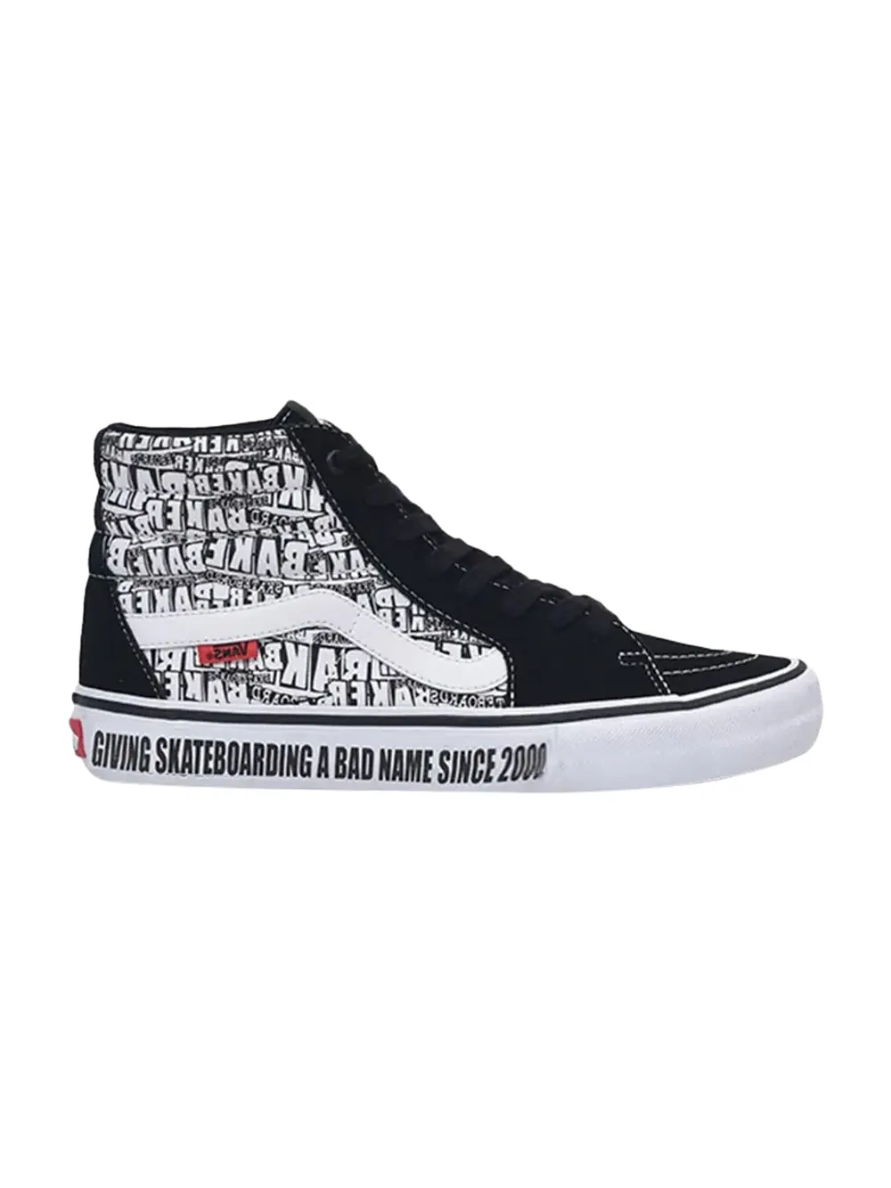 Кроссовки Baker Skateboards x Sk8 Hi Vans — изображение 1 из 1, черный/белый