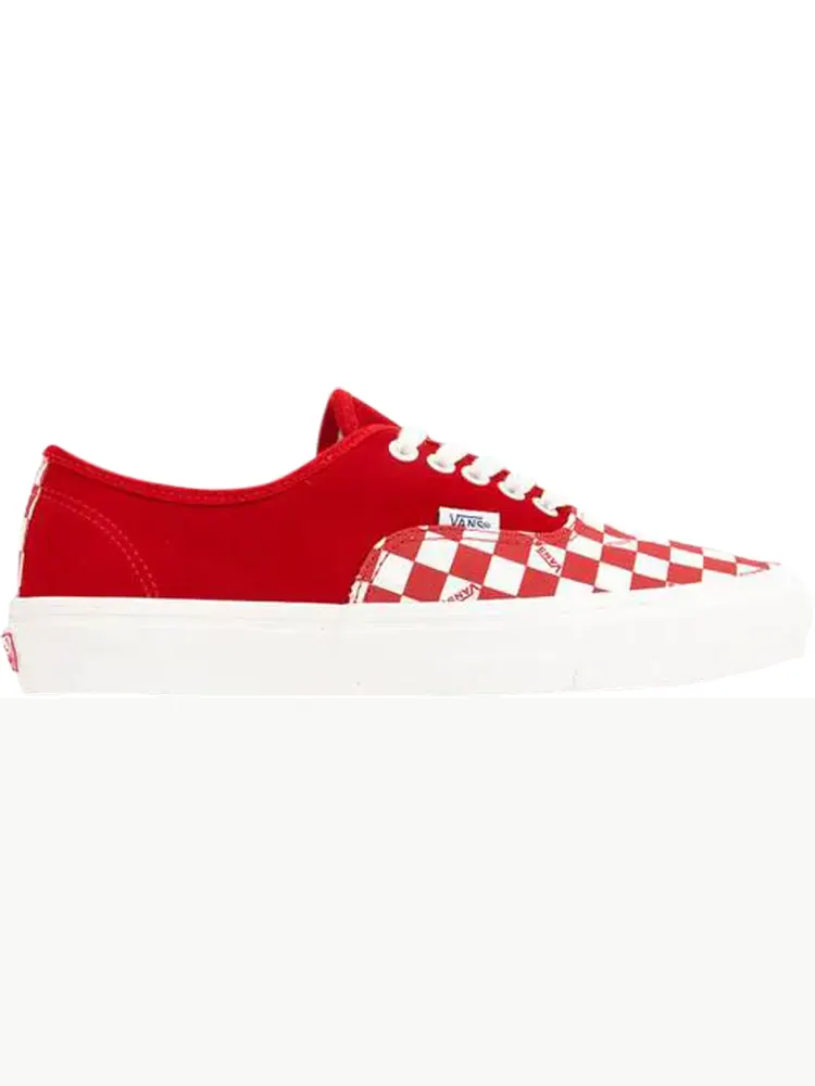 Кеды Vans OG Authentic LX Racing Red Checkerboard Toe — изображение 1 из 1, красный
