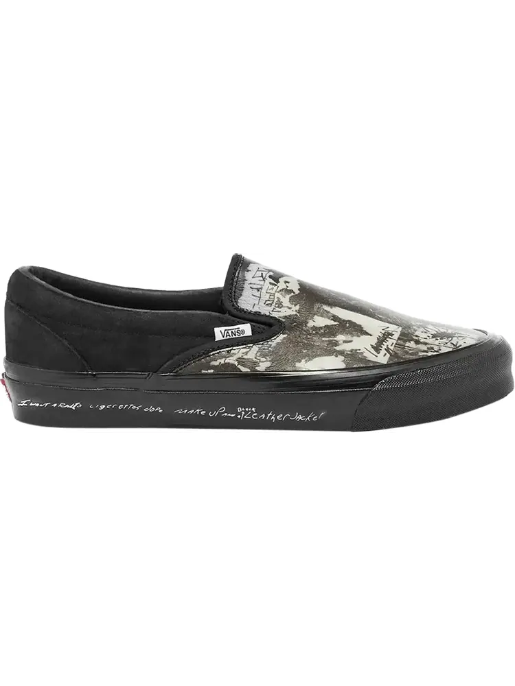 Кеды Vans Raised By Wolves x OG Classic Slip-On LX Black Wall — изображение 1 из 1, черный