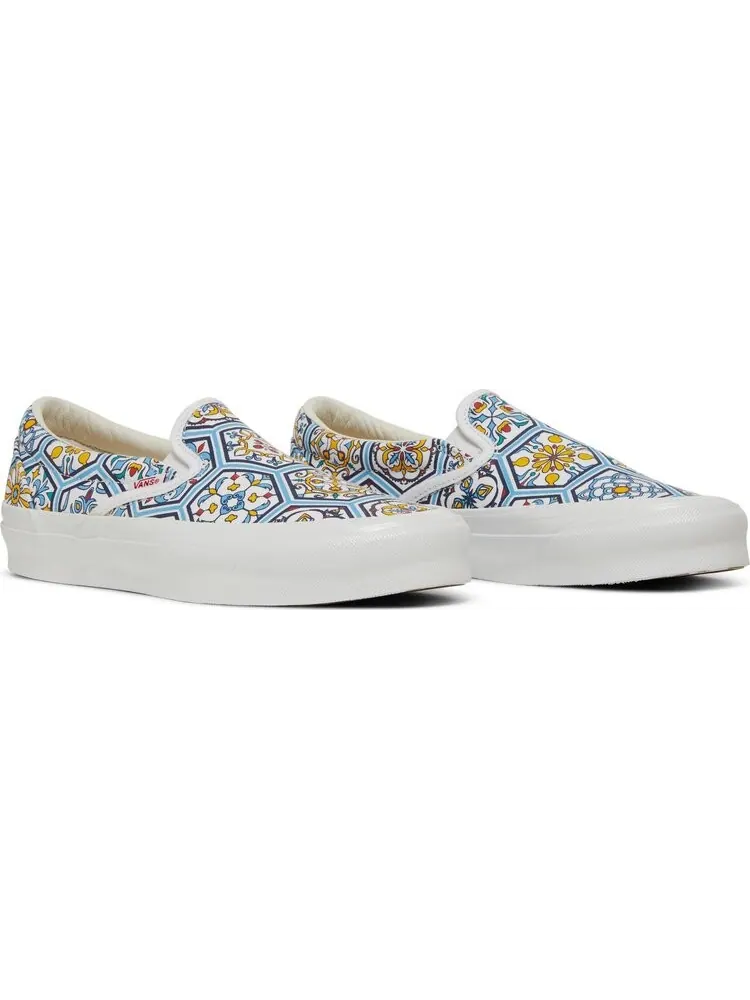 Кеды Vans KITH x Classic Slip-On Blue Moroccan Pattern — изображение 8 из 8, синий