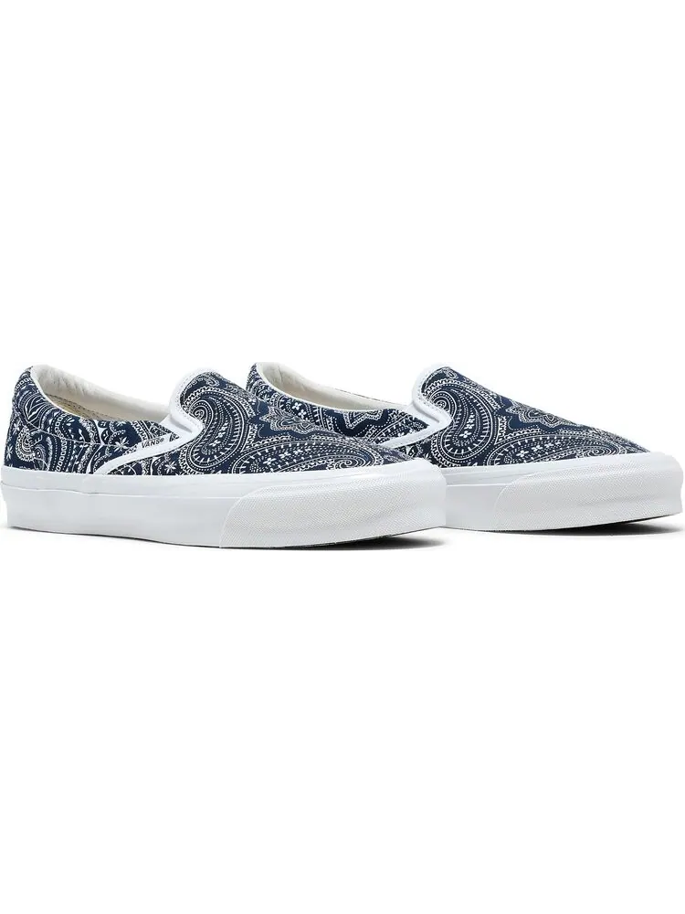 Кеды Vans Kith x Vault OG Classic Slip-On LX Paisley — изображение 8 из 8, синий