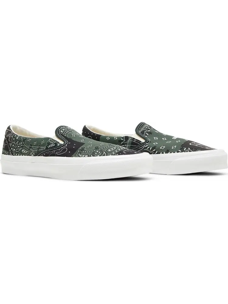 Кеды Vans Kith x Vault OG Classic Slip-On LX Bandana - Scarab — изображение 8 из 8, зеленый