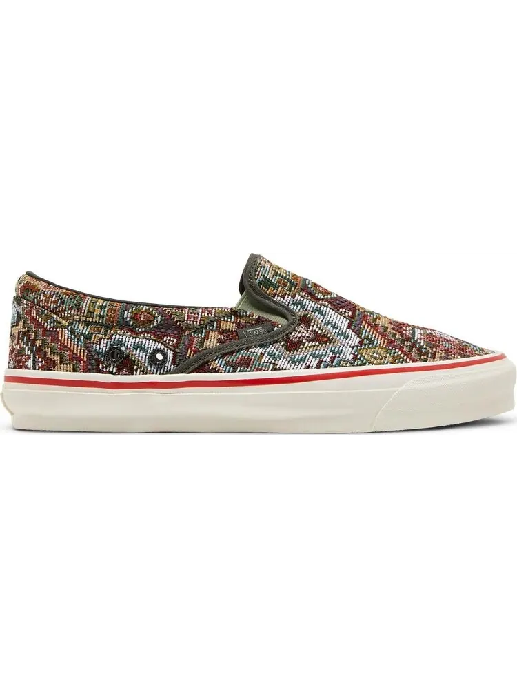 Кеды Vans Nigel Cabourn x OG Classic Slip-On LX Carpet Green Mix — изображение 1 из 8, мульти