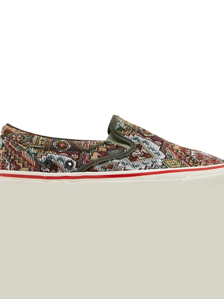 Кеды Vans Nigel Cabourn x OG Classic Slip-On LX Carpet Green Mix — изображение 2 из 8, мульти