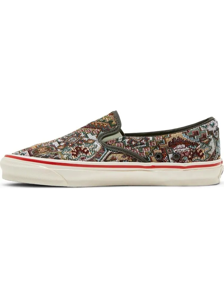 Кеды Vans Nigel Cabourn x OG Classic Slip-On LX Carpet Green Mix — изображение 3 из 8, мульти