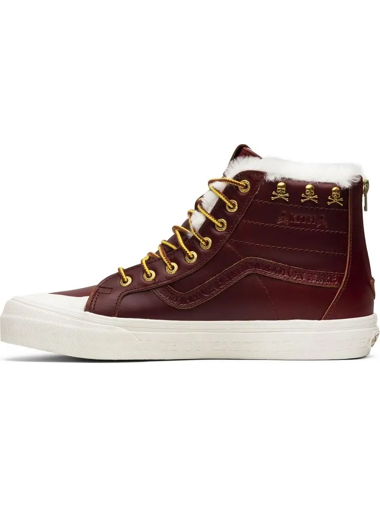 Кеды Vans Kith x Mastermind World x Sk8-Hi Reissue Zip LX Brown — изображение 3 из 8, коричневый