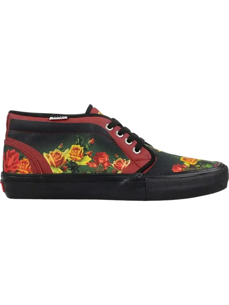 Кеды Vans Supreme x Jean Paul Gaultier x Chukka 95 Burgundy Floral — изображение 1 из 1, красный