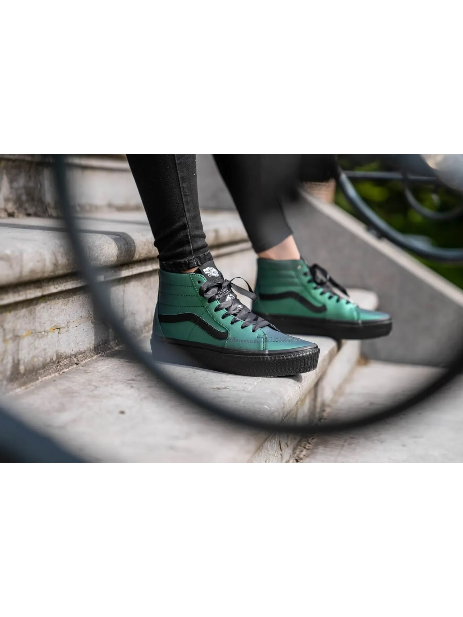 Кеды Vans x Harry Potter 'Morsmordre Dark Arts' Sk8-Hi Platform — изображение 8 из 9, зеленый/черный