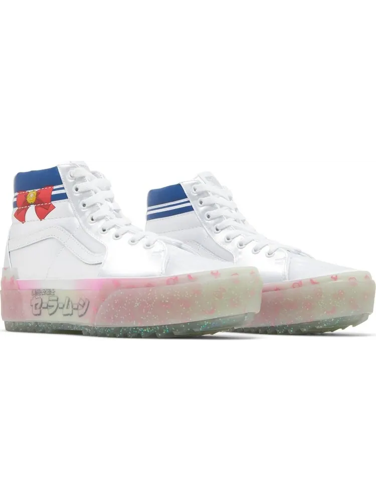 Кеды Vans Sailor Moon x Sk8-Hi Stacked Pretty Guardian - Silver — изображение 8 из 8, белый
