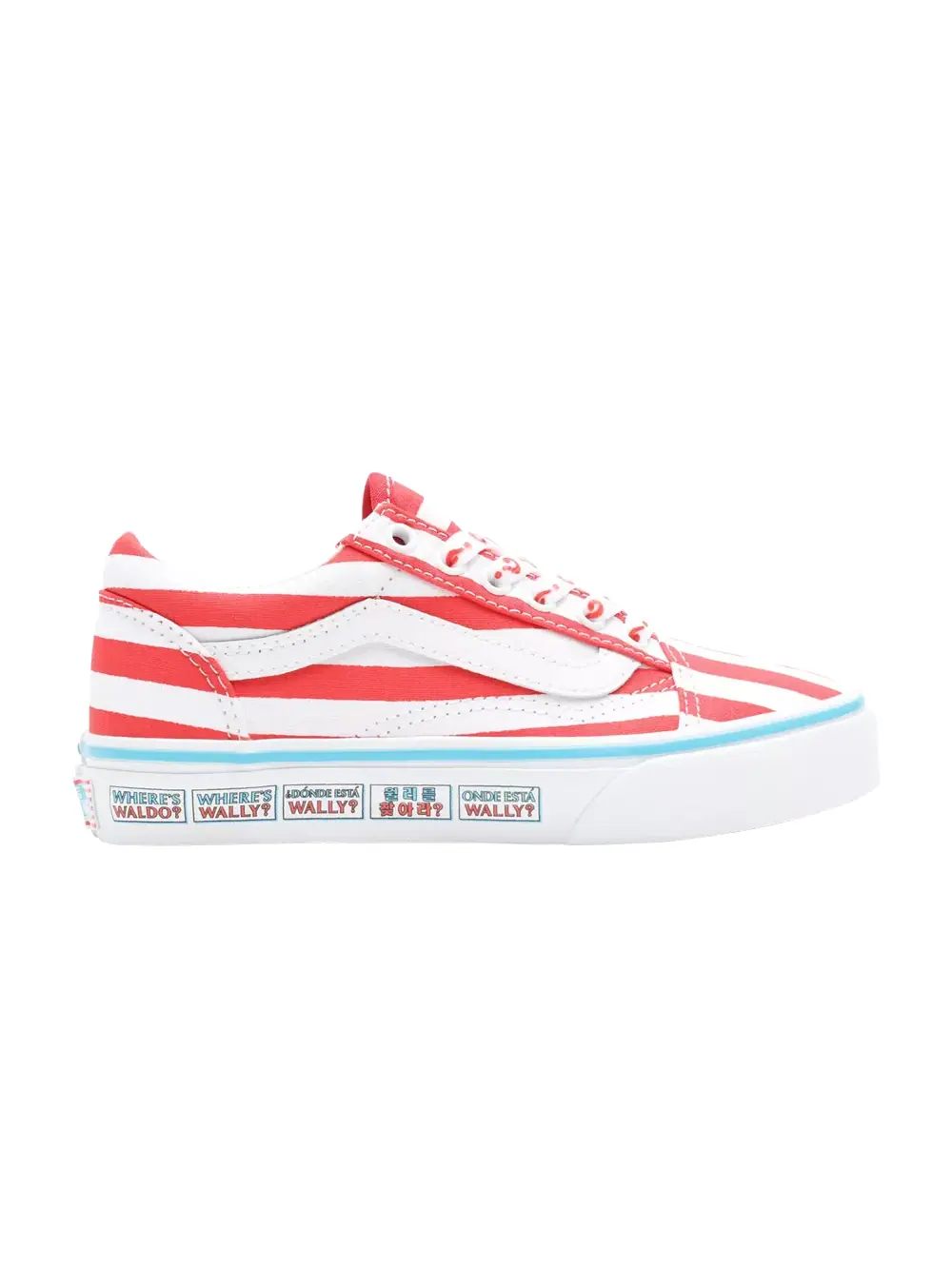 Кроссовки Where's Waldo? x Old Skool Kids Vans — изображение 1 из 1, белый/красный
