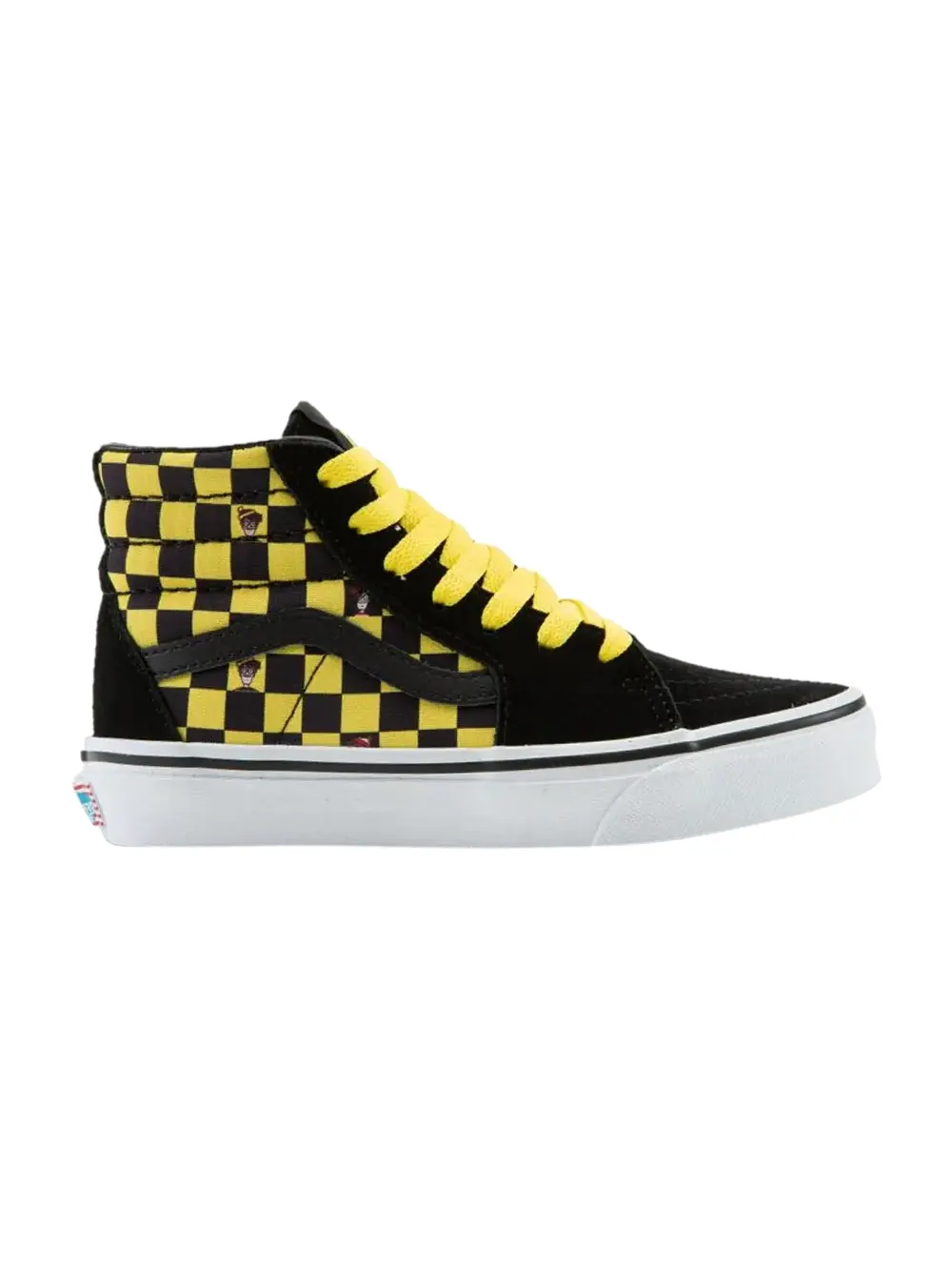 Кроссовки Where's Waldo? x Sk8-Hi Kids Vans — изображение 1 из 1, черный/желтый/белый