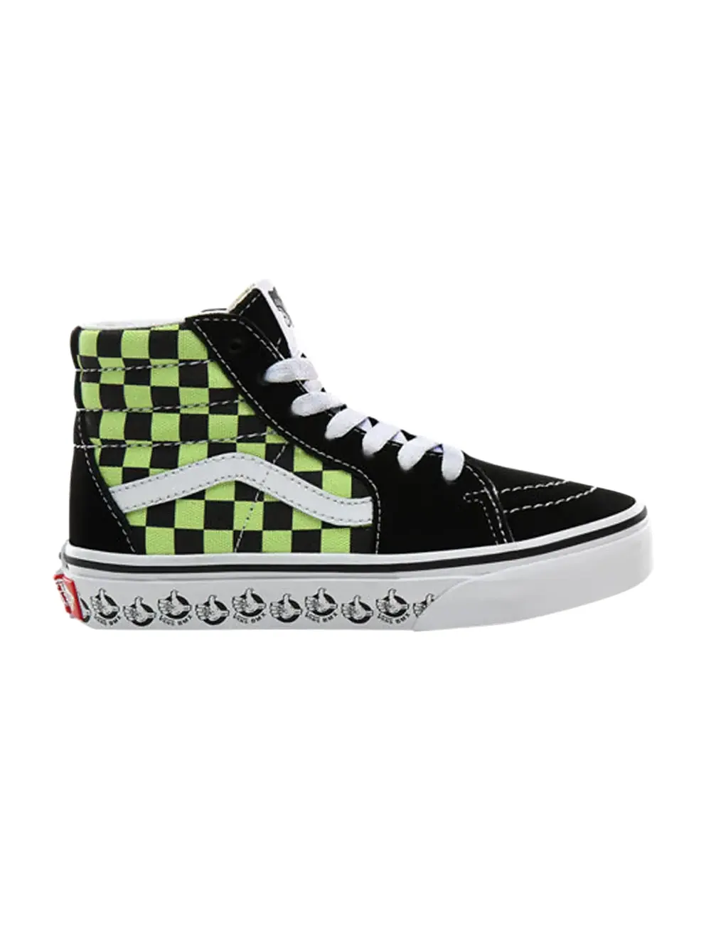 Кроссовки BMX Sk8-Hi Zip Kids Vans — изображение 1 из 1, черный/зеленый