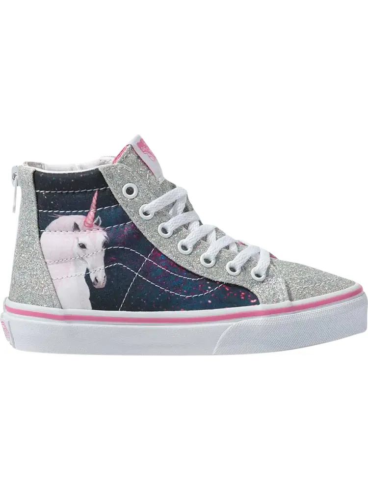 Кеды Vans Sk8-Hi Zip Kids Digi Unicorn — изображение 1 из 1, серебряный