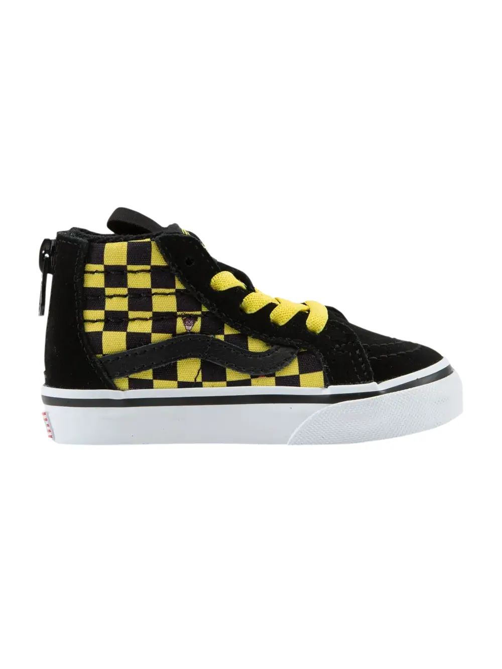 Кроссовки Where's Waldo? x Sk8-Hi Zip Toddler Vans — изображение 1 из 1, черный/желтый/белый