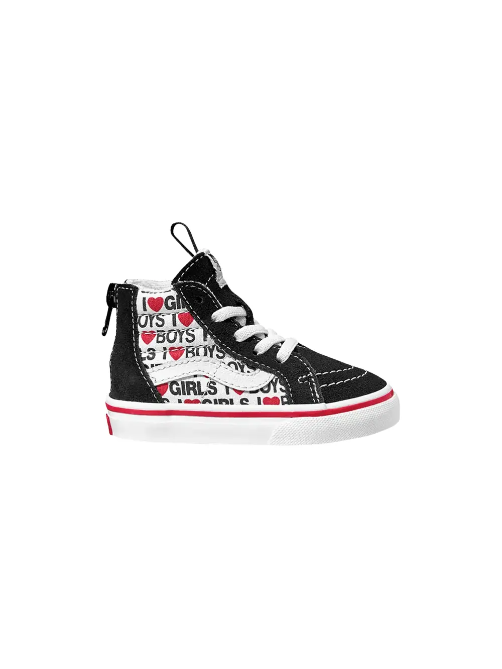 Кроссовки Sk8-Hi Zip Toddler Vans — изображение 1 из 1, черный/белый