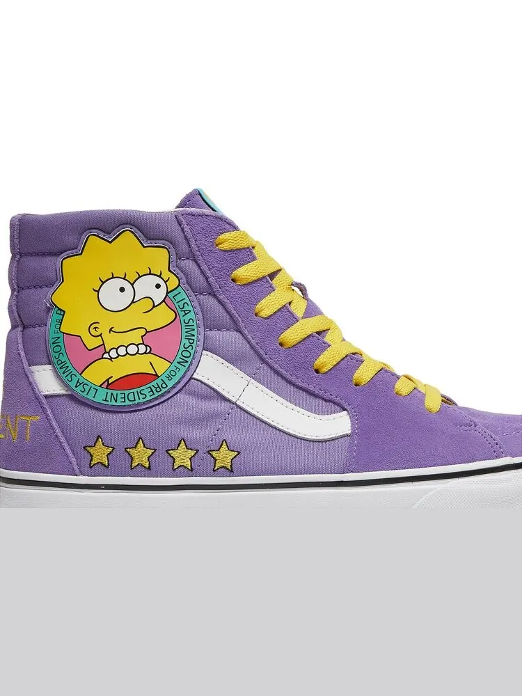 Кеды Vans The Simpsons x Sk8-Hi Lisa 4 Prez — изображение 2 из 8, фиолетовый