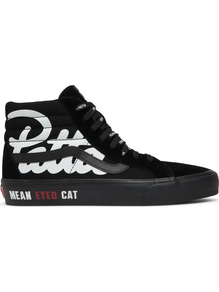 Кеды Vans Patta x Vault Sk8-Hi Reissue VLT LX Mean Eyed Cat - Black — изображение 1 из 8, черный