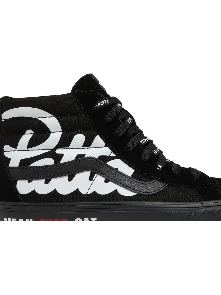 Кеды Vans Patta x Vault Sk8-Hi Reissue VLT LX Mean Eyed Cat - Black — изображение 2 из 8, черный