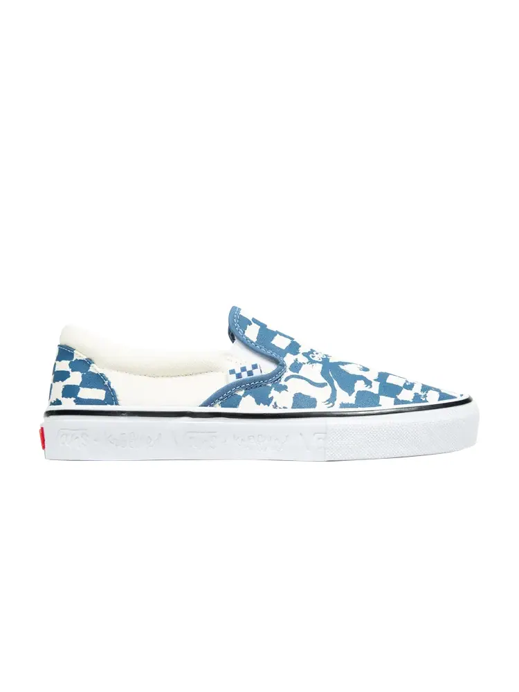 Кроссовки Vans Krooked x Skate Slip-On — изображение 1 из 1, синий