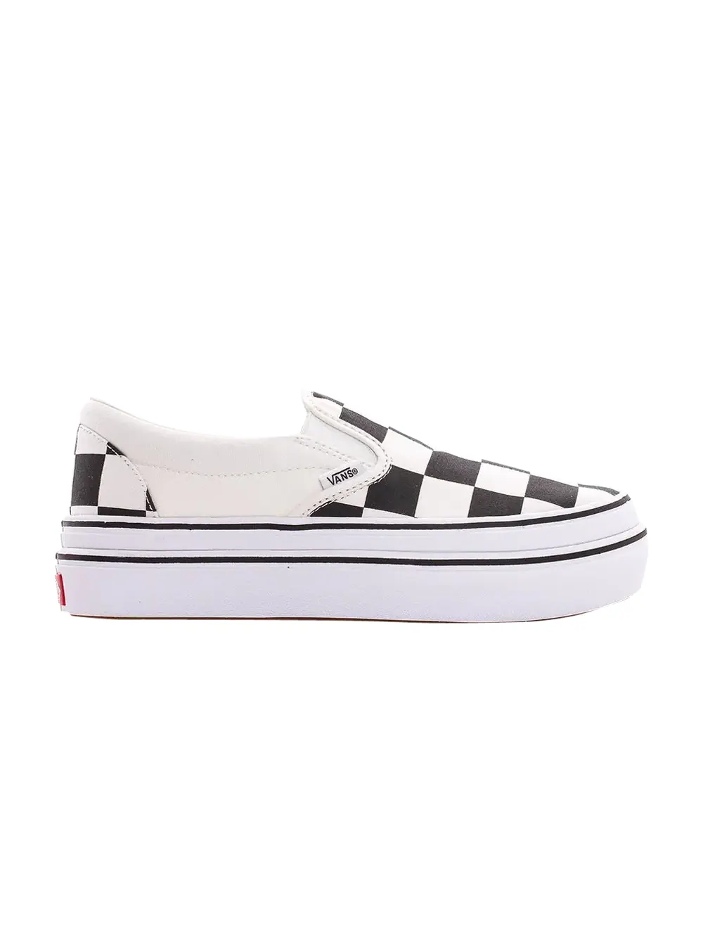Слипоны Wmns Super ComfyCush Vans — изображение 1 из 1, черный/белый