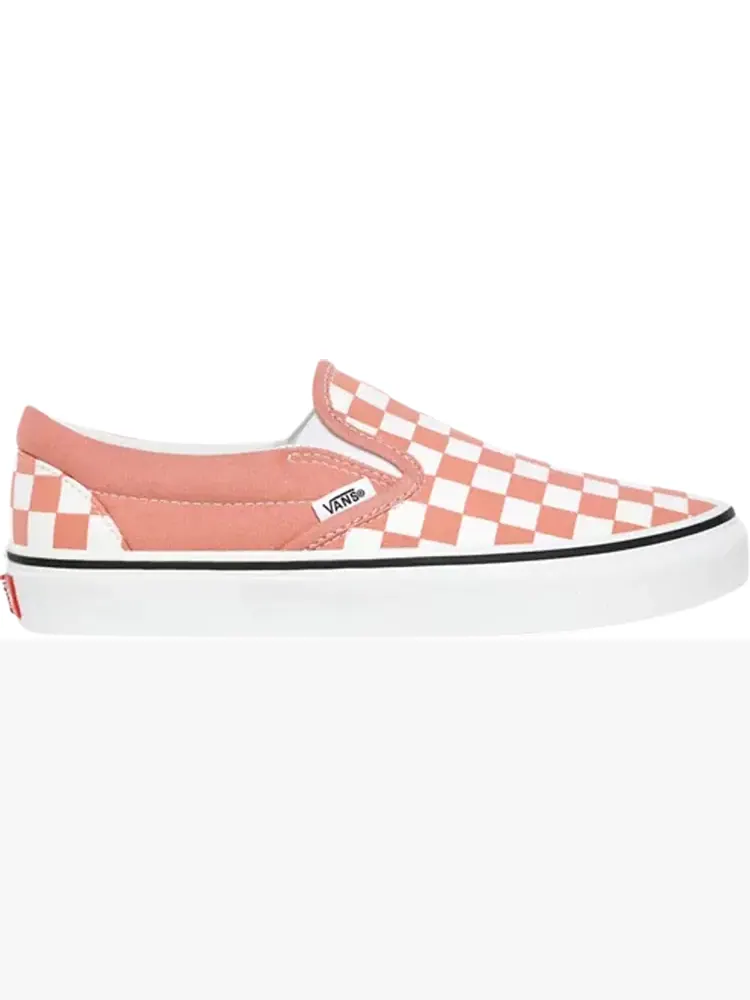 Кеды Vans Classic Slip-On Rose Dawn Checkerboard — изображение 1 из 1, розовый