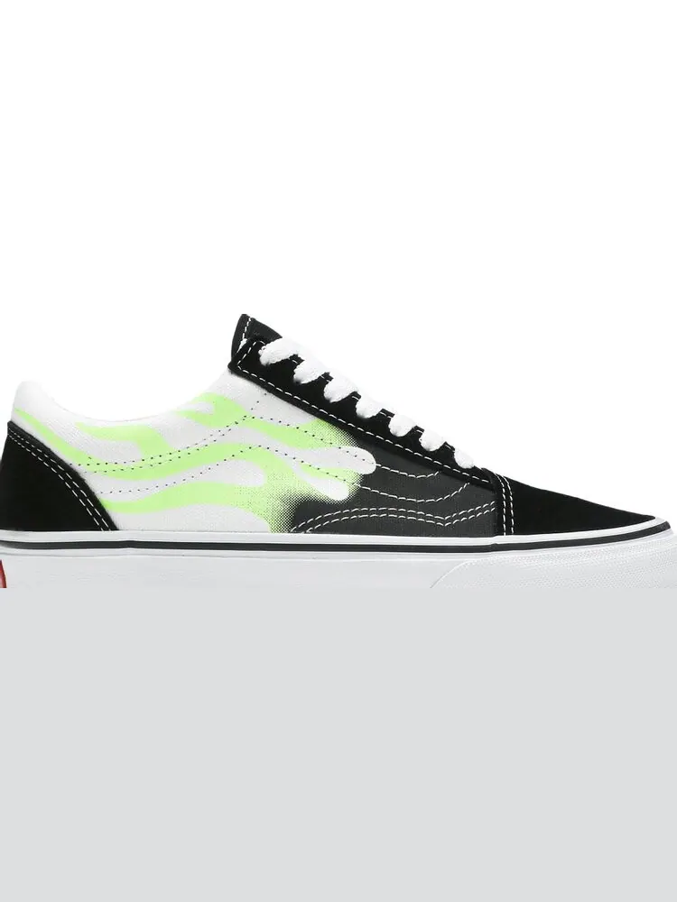Кеды Vans Old Skool Flame Black White — изображение 2 из 8, черный