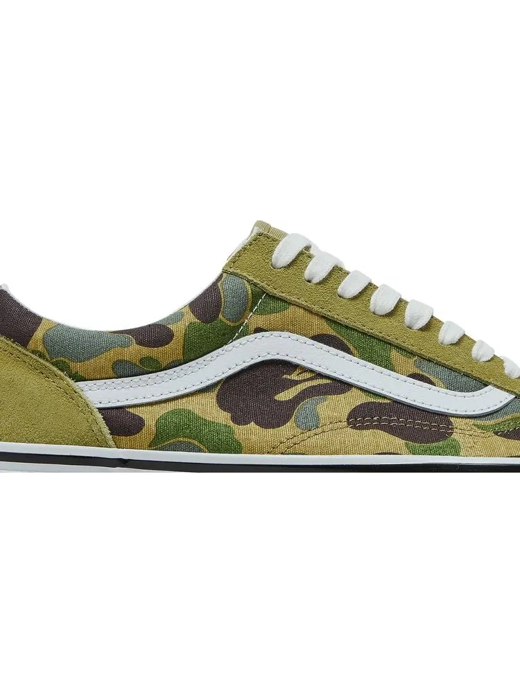 Кеды Vans BAPE x Old Skool 36 DX Green Camo — изображение 2 из 8, зеленый